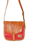 Pick-Your-Color Sisal and Leather Crossbody Bag with Adjustable Strap