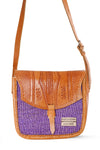 Pick-Your-Color Sisal and Leather Crossbody Bag with Adjustable Strap