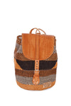 Assorted Earthtone Leather & Sisal Backpack