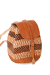Assorted Earthtone Leather & Sisal Backpack