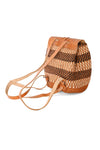 Assorted Earthtone Leather & Sisal Backpack