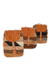 Assorted Earthtone Leather & Sisal Backpack