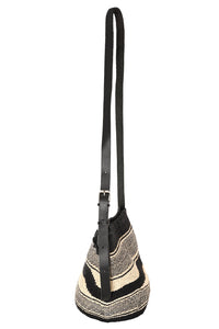 Moonlit Mara Patterned Sisal Purse