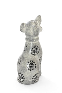 Small Gray Soapstone Dog Sculpture