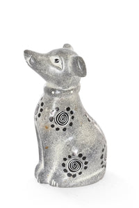 Small Gray Soapstone Dog Sculpture