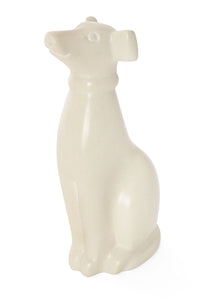 Large Natural Soapstone Dog Sculpture