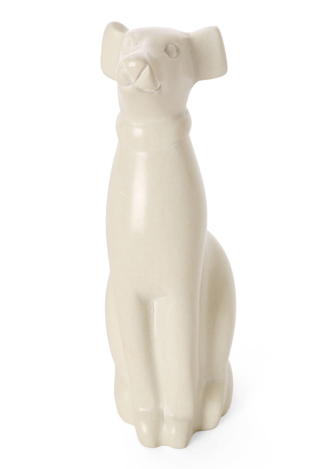 Large Natural Soapstone Dog Sculpture