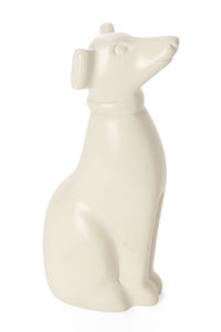 Large Natural Soapstone Dog Sculpture