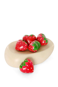 Dozen Red Strawberry Soapstone Hearts