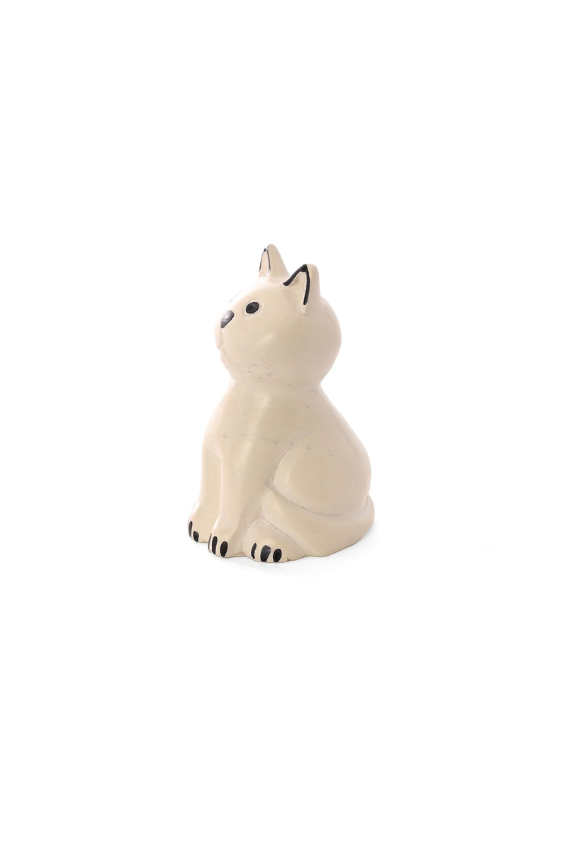 Natural Soapstone Shortcake Kitty Cat
