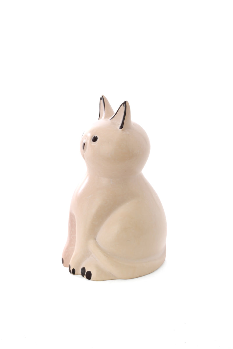 Natural Soapstone Shortcake Kitty Cat