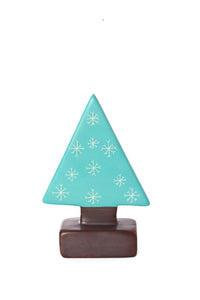 Small Soapstone Aqua Tree Sculpture