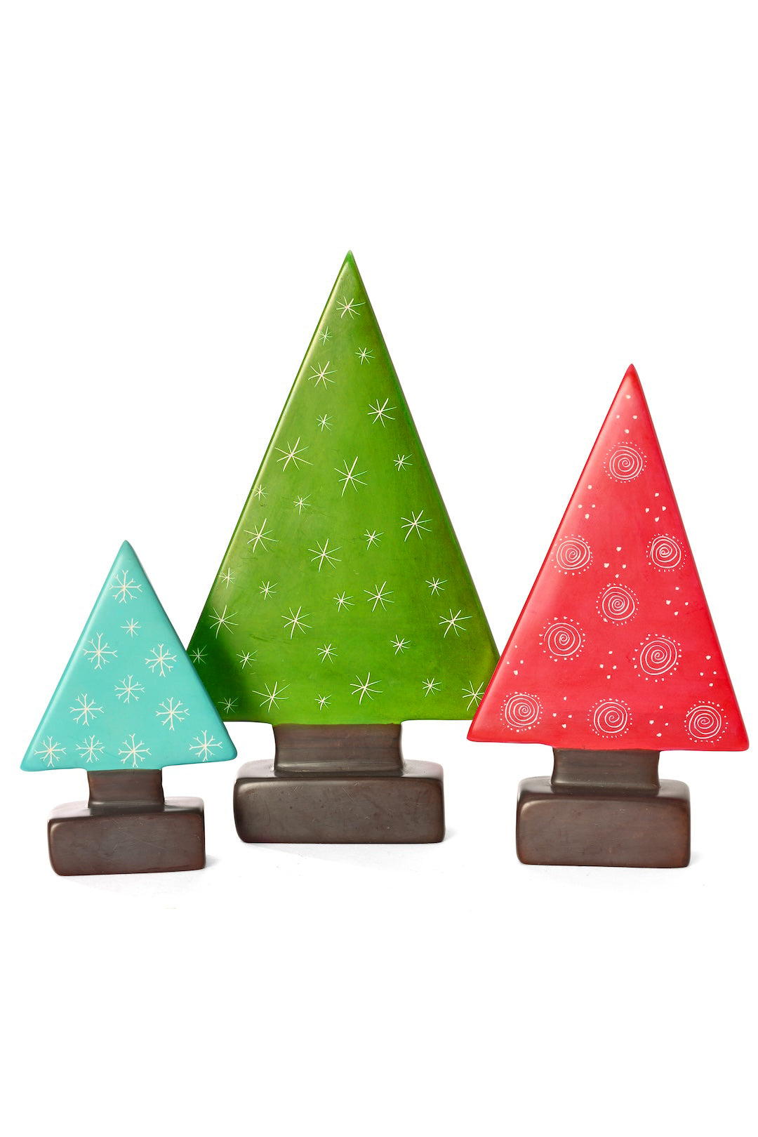 Large Soapstone Green Tree Sculpture