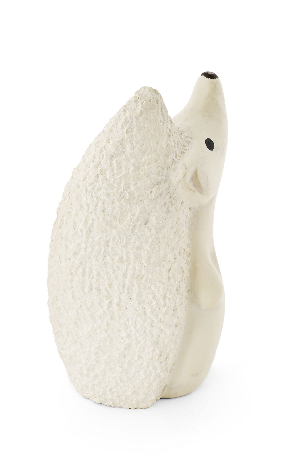 All Natural Textured Soapstone Standing Hedgehog Sculpture