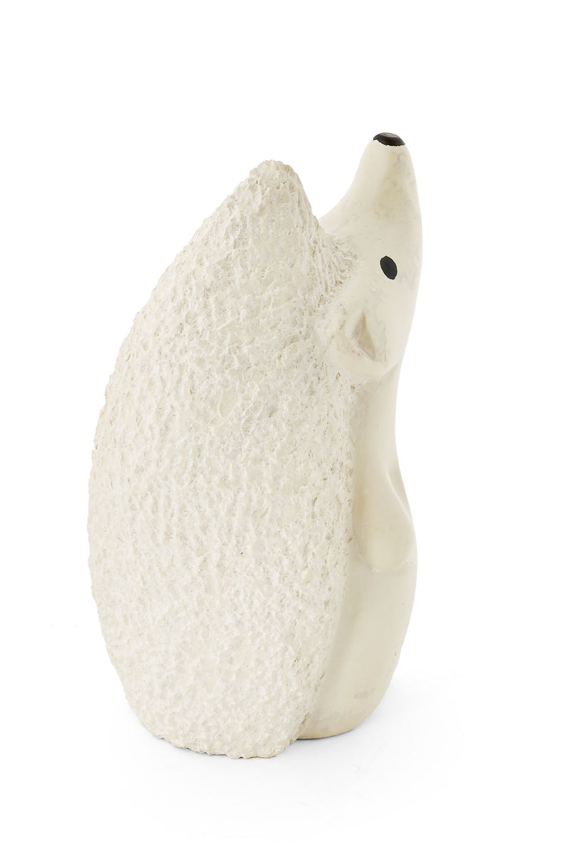 All Natural Textured Soapstone Standing Hedgehog Sculpture