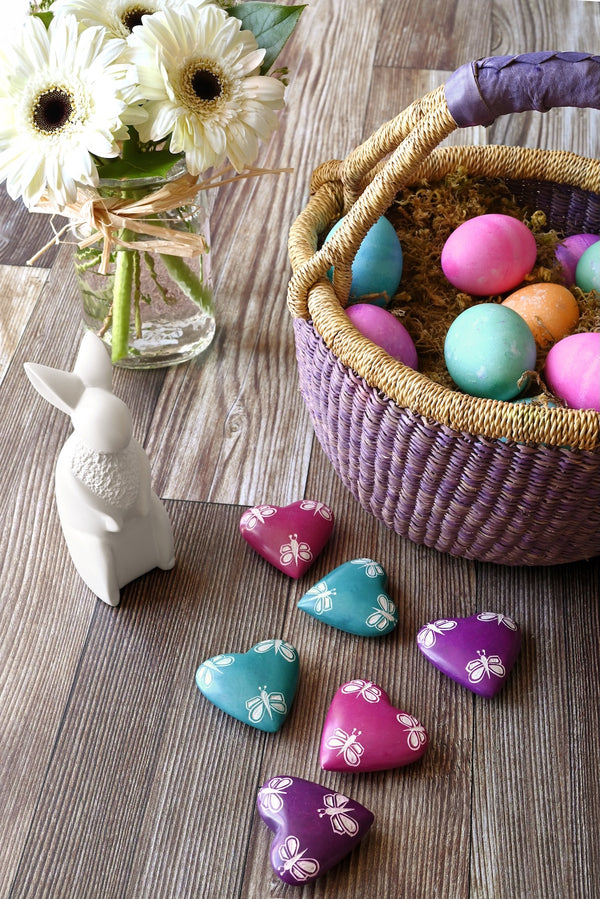 One Dozen Butterfly Soapstone Hearts - Valentine's Day Gifts
