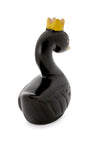 Regal Black Kenyan Soapstone Swan Sculpture