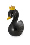 Regal Black Kenyan Soapstone Swan Sculpture