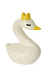 Regal White Kenyan Soapstone Swan Sculpture