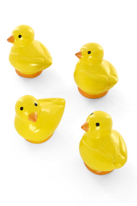Set of Four Yellow Soapstone Chicks