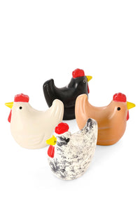 SET OF FOUR Clucky Soapstone Chickens