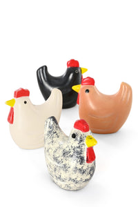 SET OF FOUR Clucky Soapstone Chickens