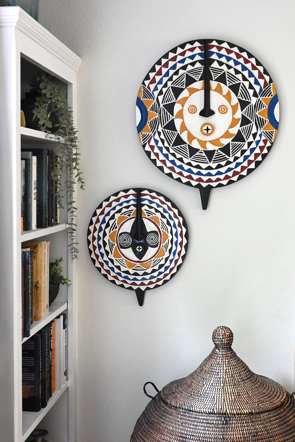 Large Hunu Decorative Wooden Sun Wall Mask