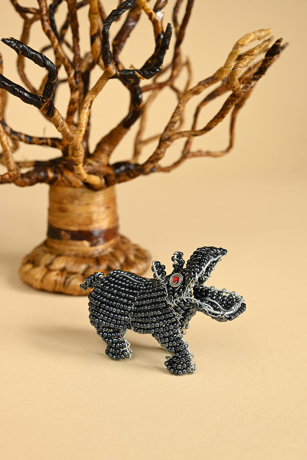 Patmore's Beaded Hippo Sculpture
