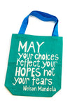 Teal <i>Reflect Your Hopes</i> Mandela Tote Bag