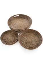 Set of Three Black Nesting Trays