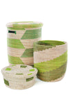 Leafy Green Mixed Basket Set of Three