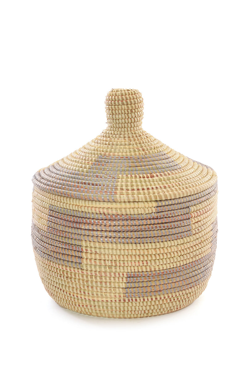Three-Piece Silver & Cream Basket Set