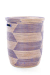 Lavender & Purple Herringbone Flat Lid Hamper Basket