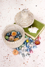 Miniature White Warming Basket