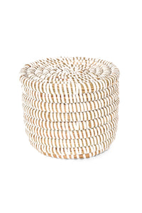 White Mini Flat Top Trinket Basket