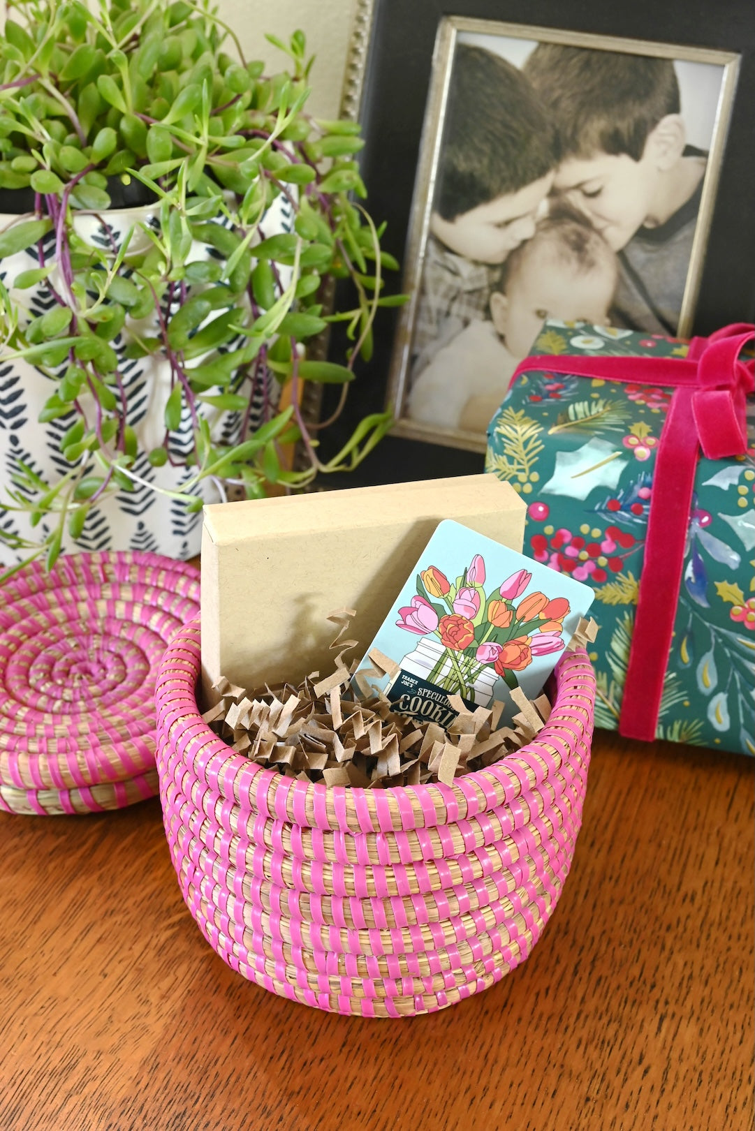 Pink Mini Flat Top Warming Basket