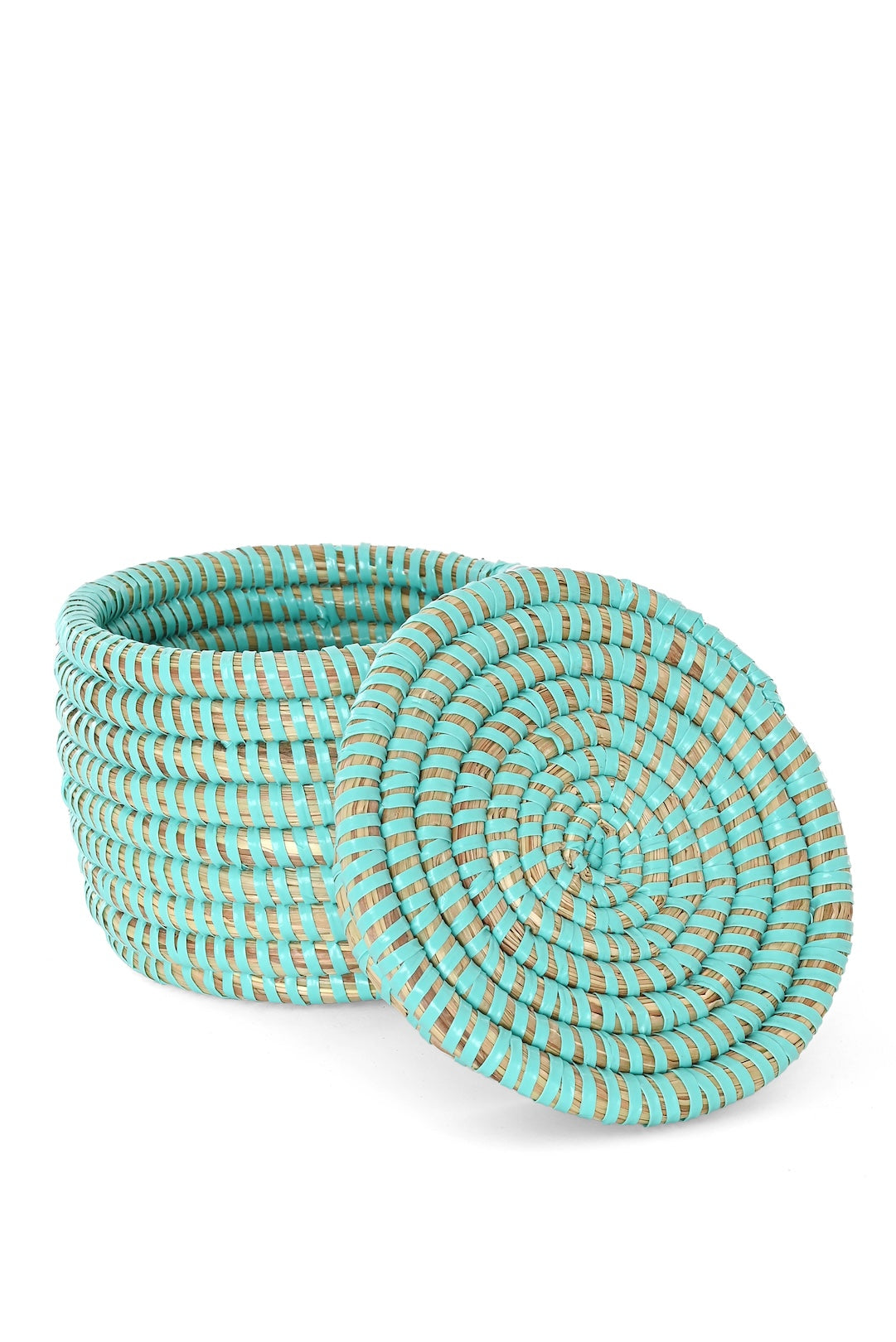 Aqua Mini Flat Top Trinket Basket