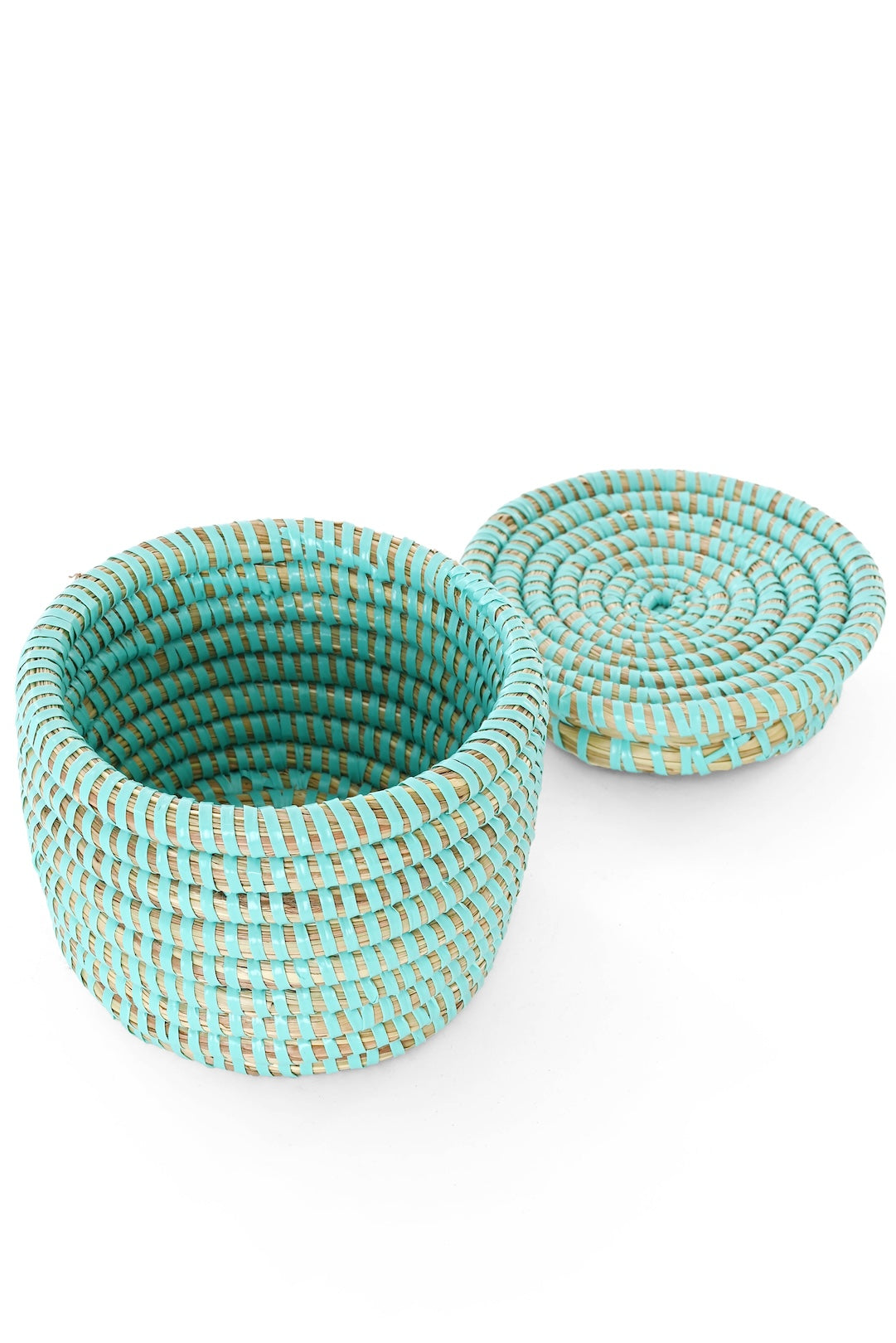 Aqua Mini Flat Top Trinket Basket