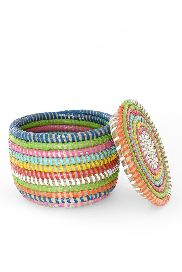 Rainbow Mini Flat Top Trinket Basket