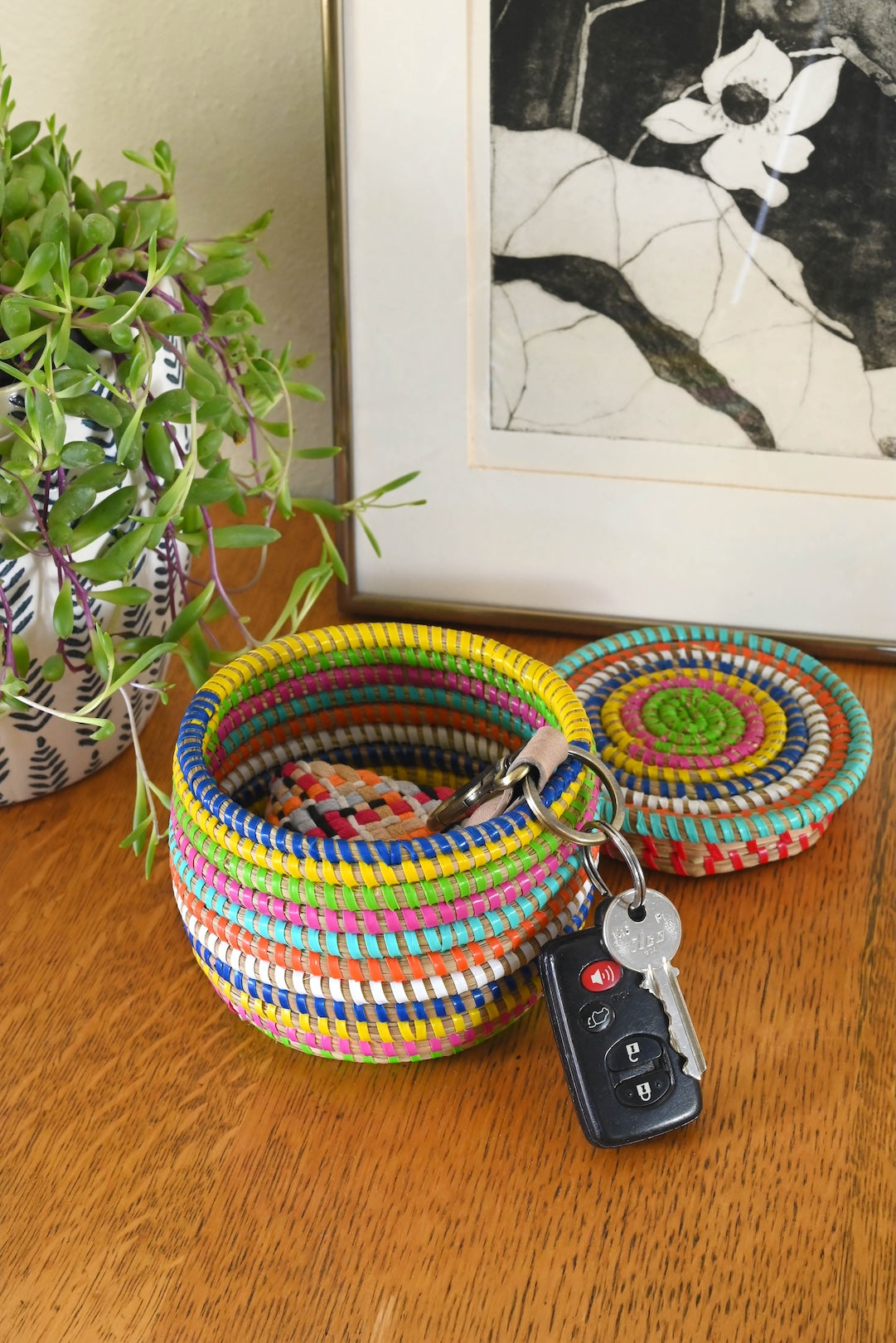 Rainbow Mini Flat Top Trinket Basket