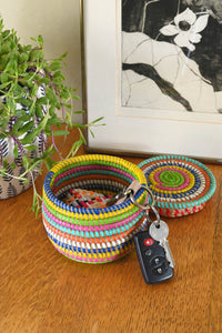 Rainbow Mini Flat Top Trinket Basket