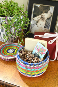 Rainbow Mini Flat Top Trinket Basket