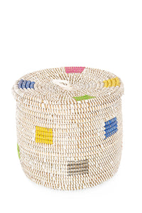Prismatic Pixels Woven Storage Container