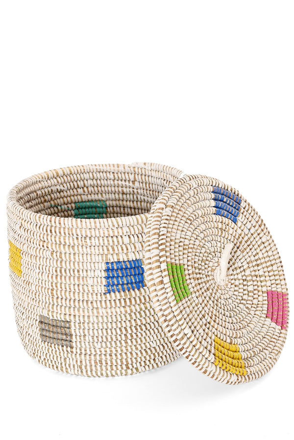 Prismatic Pixels Woven Storage Container
