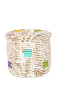 Prismatic Pixels Woven Storage Container
