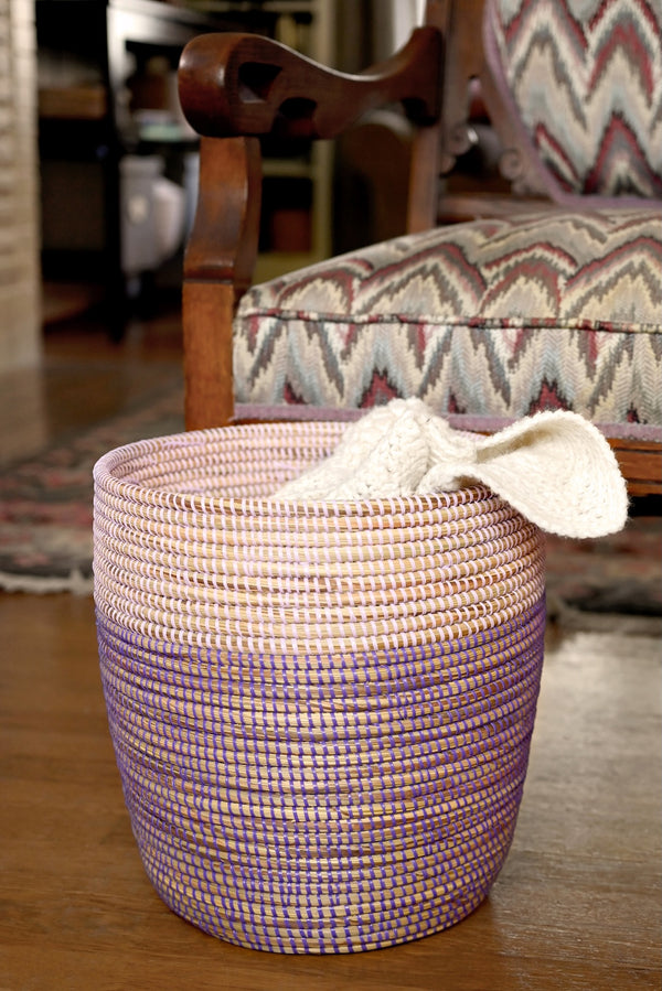Lavender & Purple Bath Bin Basket