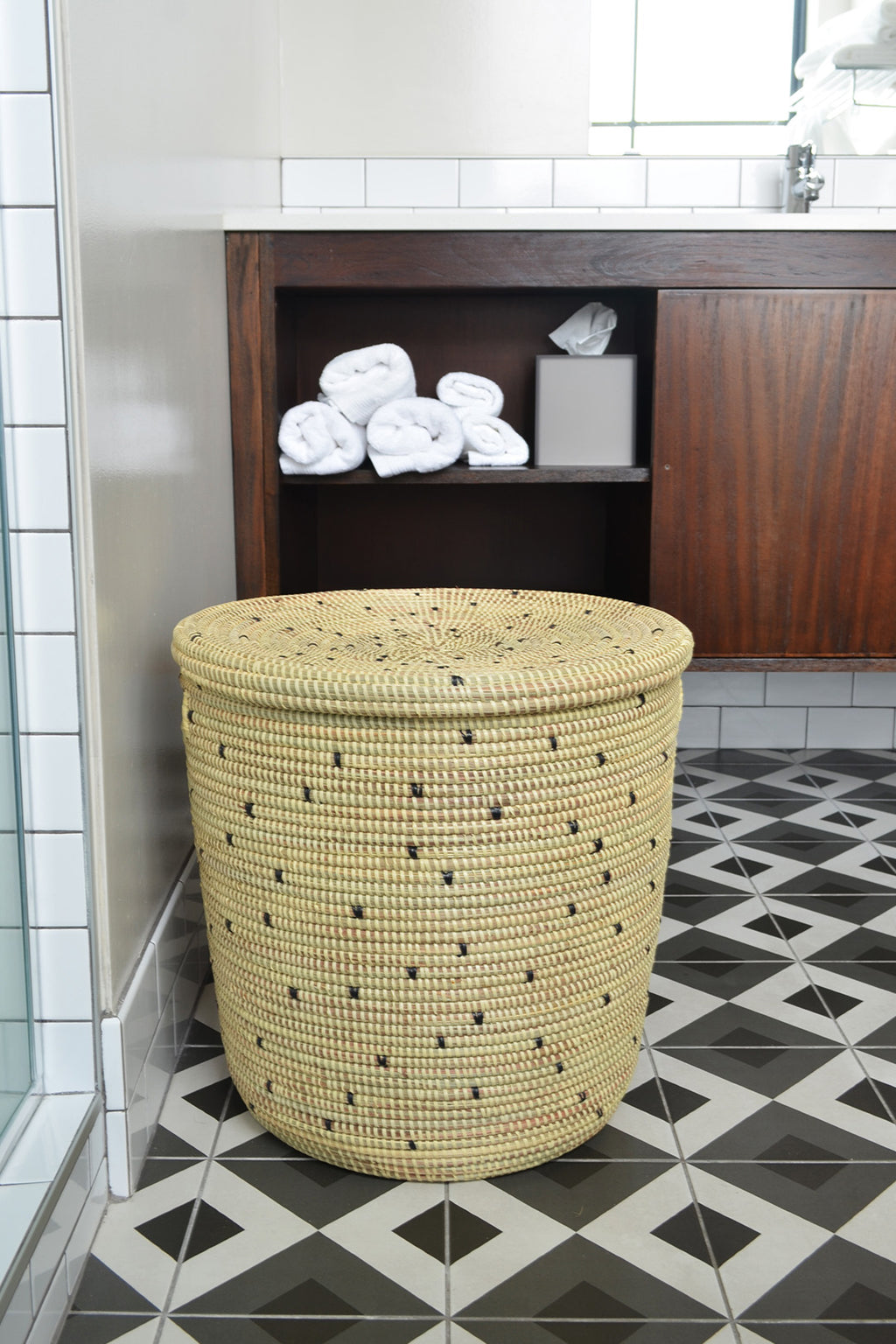 Cookies & Cream Flat Lid Storage Basket