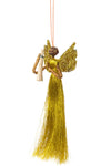Banana Fiber & Gold Thread Angel Ornament