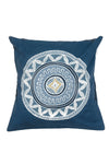 Hand Painted Cobalt African Circles Pillow Cover