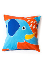 Hand Painted Safari Fun Elephant Pillow Cover